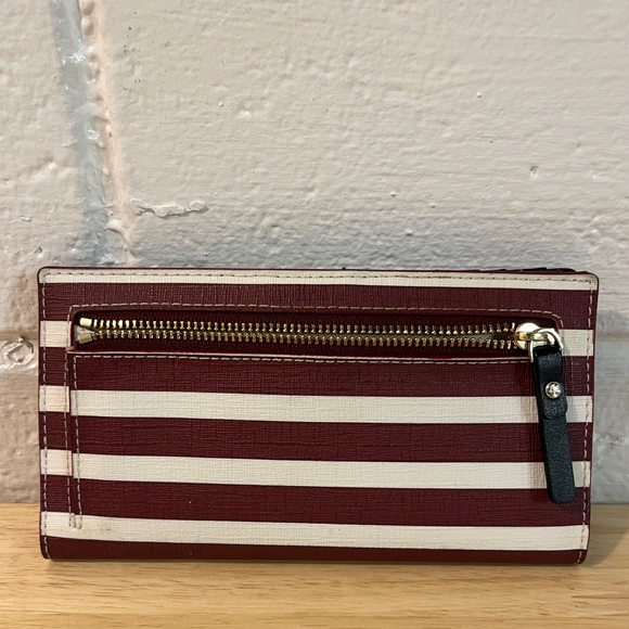 Kate Spade Wallet - Striped Raspberry - Picture 2 of 4